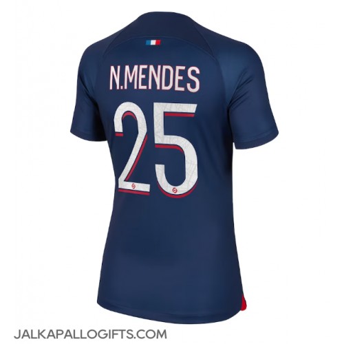 Paris Saint-Germain Nuno Mendes #25 Kotipaita Naiset 2023-24 Lyhythihainen